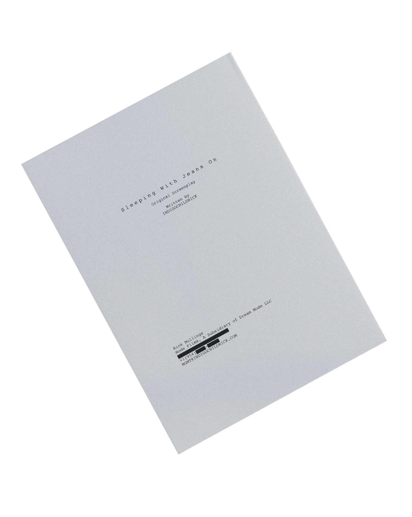 Sleeping With Jeans On - Screenplay [PDF]